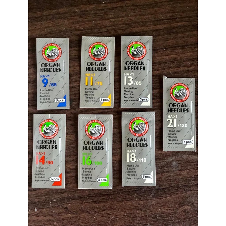 Jual Jarum ORGAN HAx1 Mesin Jahit Portable / klasik Isi 5pcs Jarum HA X