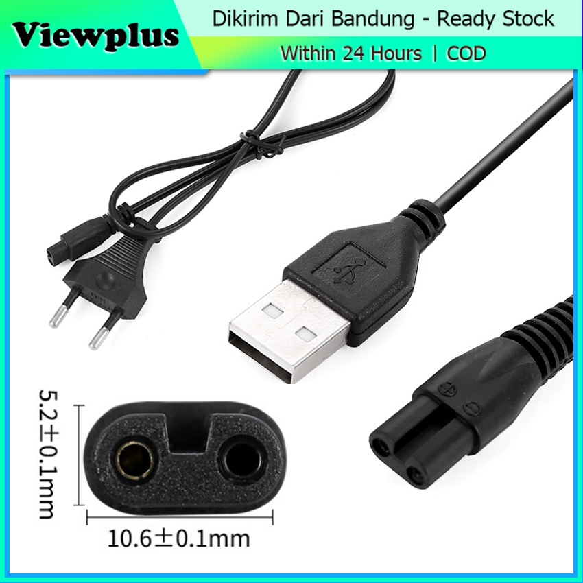 Jual Kabel Adapter Charger USB Untuk Shaver Kemei Clipper Hair Clipper ...