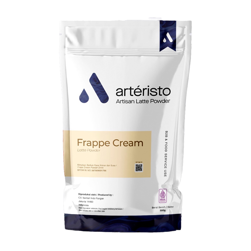 Jual Arteristo Frappe Cream Bubuk Topping Premium Topping Powder 500 Gr ...