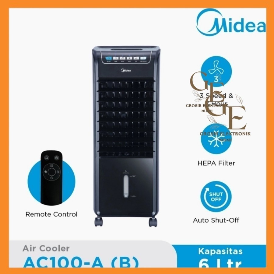 Jual Midea Air Cooler 6.0 Liter AC100 A / AC100 AB - Remote Control ...