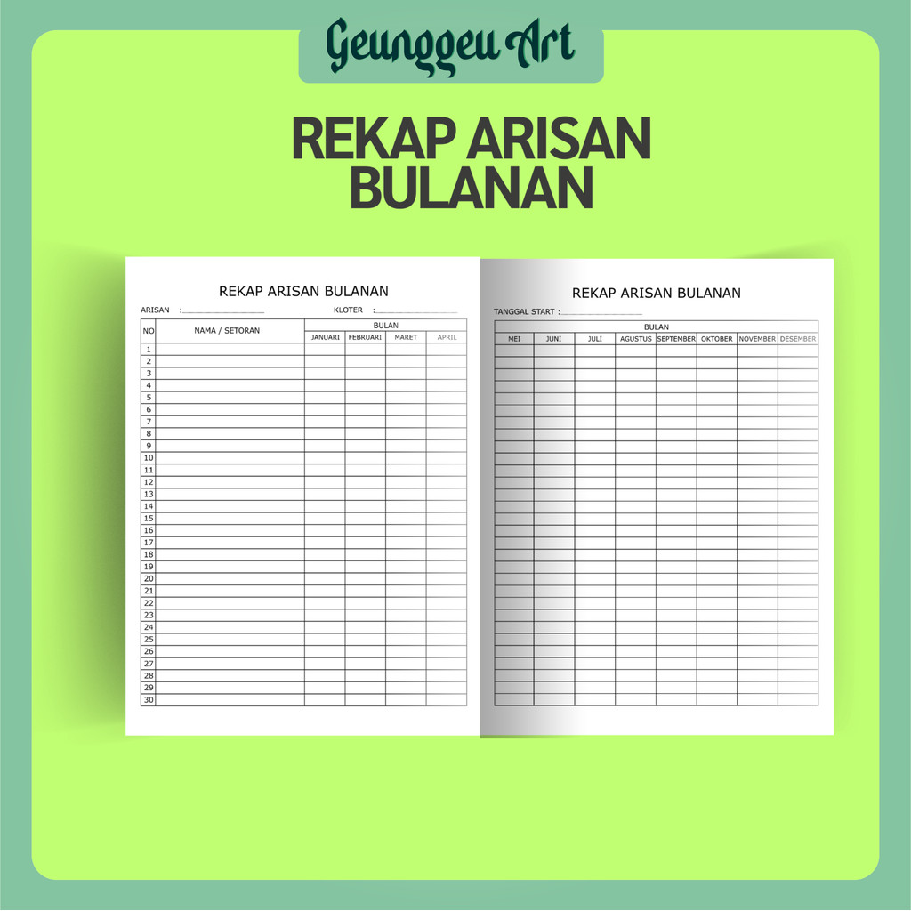 Jual BUKU ARISAN / BUKU REKAP ARISAN HARIAN MINGGUAN BULANAN ISI 80 HAL ...