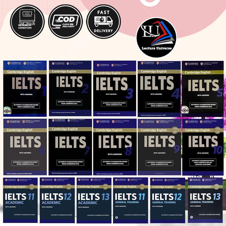Jual Reprint Cambridge Practice Tests for IELTS 1 - 13 Academic Student ...