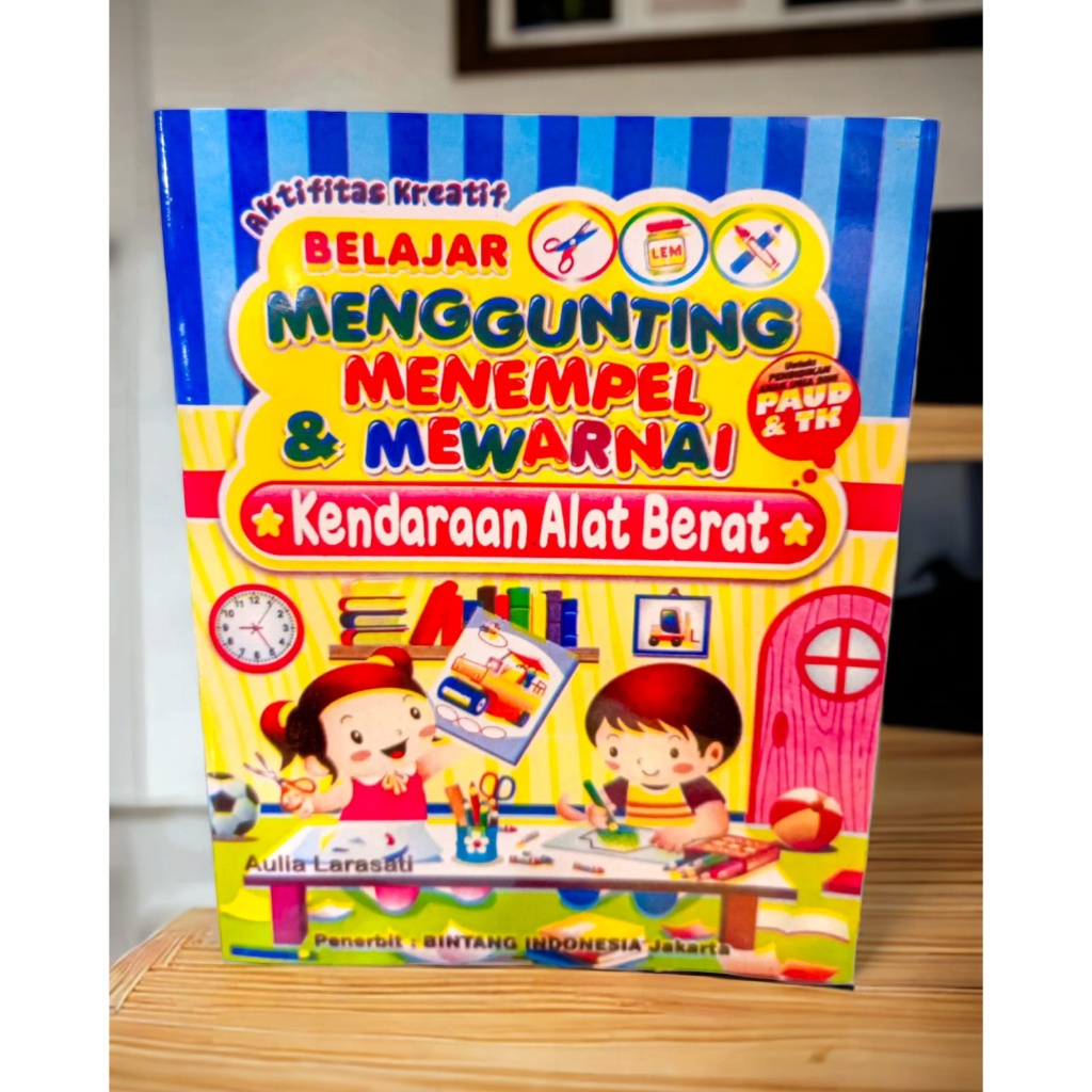 Jual Buku Edukasi Belajar Menggunting Menempel dan Mewarnai Kendaraan ...