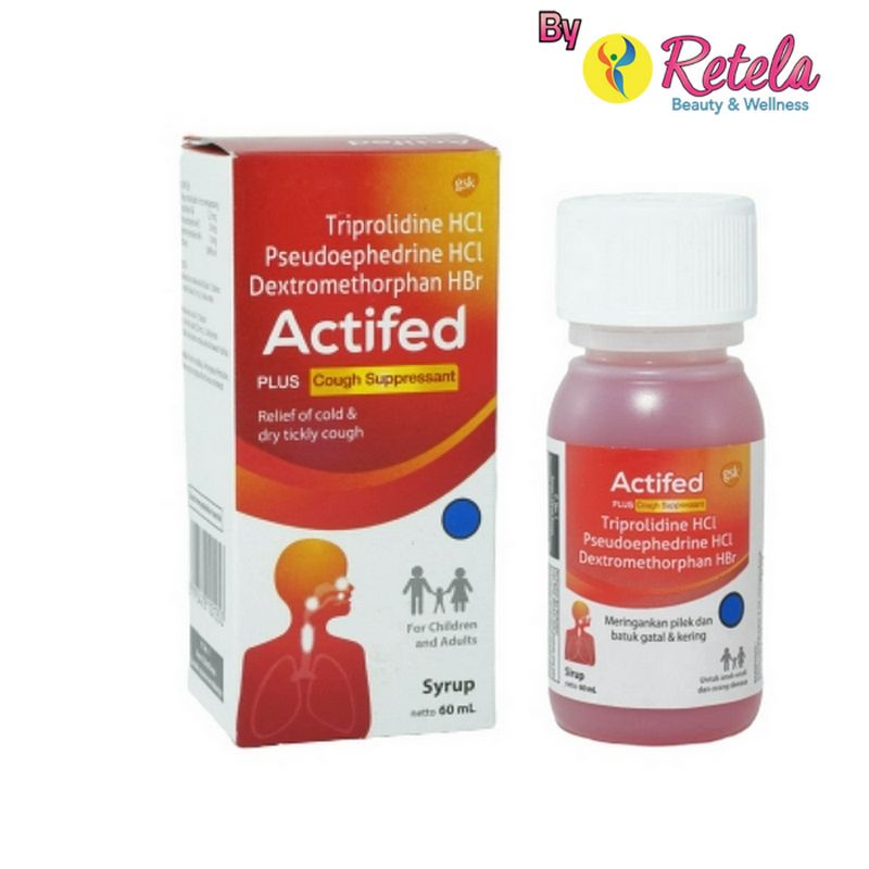 Jual Actifed Merah Plus Cough Suppressant Syrup 60ml Shopee Indonesia