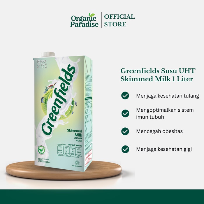 Jual Susu Greenfields Susu Uht Skimmed Milk 1 Liter Shopee Indonesia