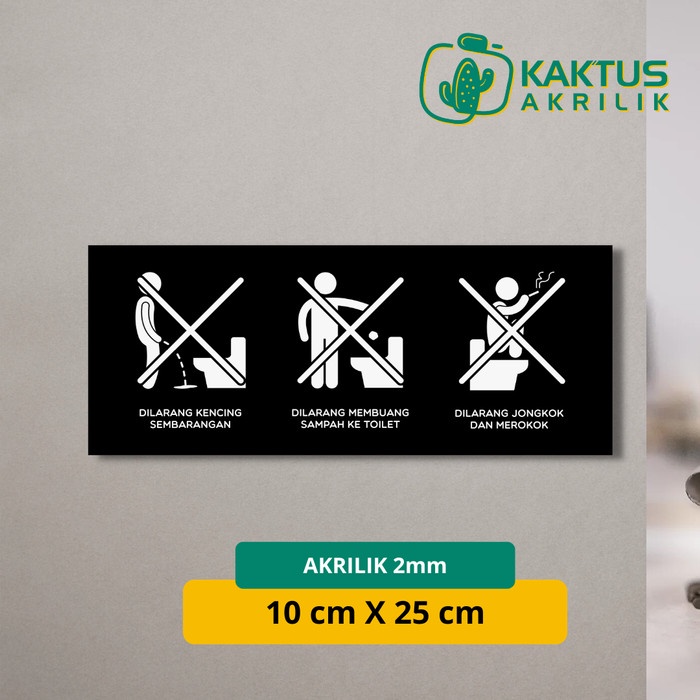 Jual Tanda Larangan Toilet Sign Board Akrilik Tempel Signage Shopee Indonesia 7361