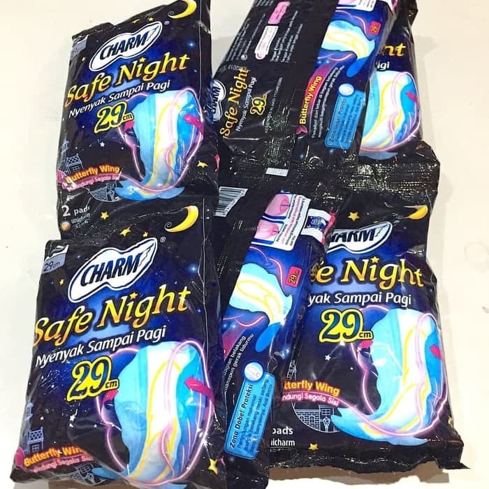 Jual Pembalut Charm save night 29 cm isi 2 pads 1 renceng 10 sachet ...