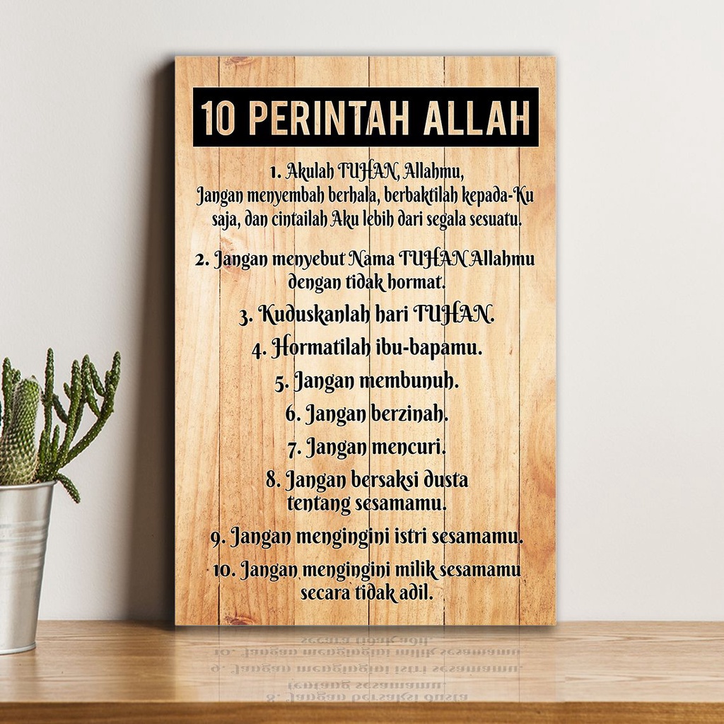 Jual 10 Perintah Allah hiasan dinding kristen & katolik / walldecor ten