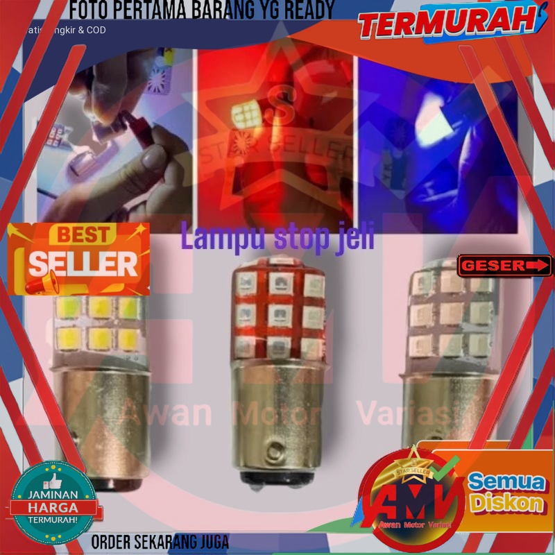 Jual Lampu Rem Kedip Dan Nyala Motor Mobil Lampu Stop Led Jeli Mata Ac Dc Pcs Shopee