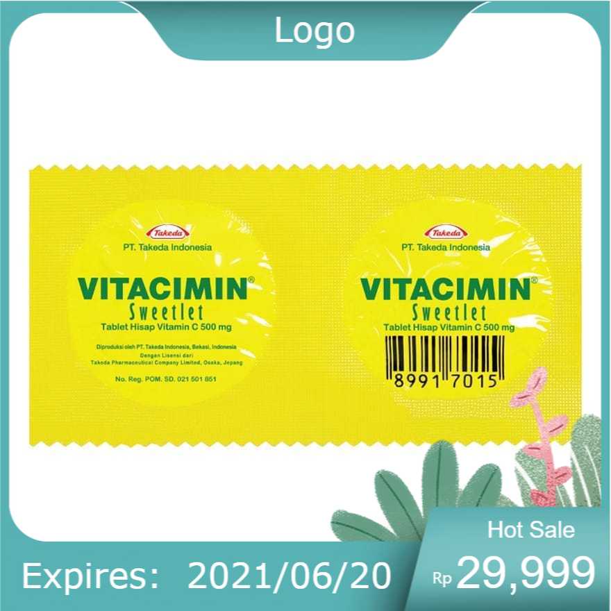 Jual Vitacimin Tablet Hisap Vitamin C Lemon 500mg Vitacimin Tab Strip Daya Bellino Shop