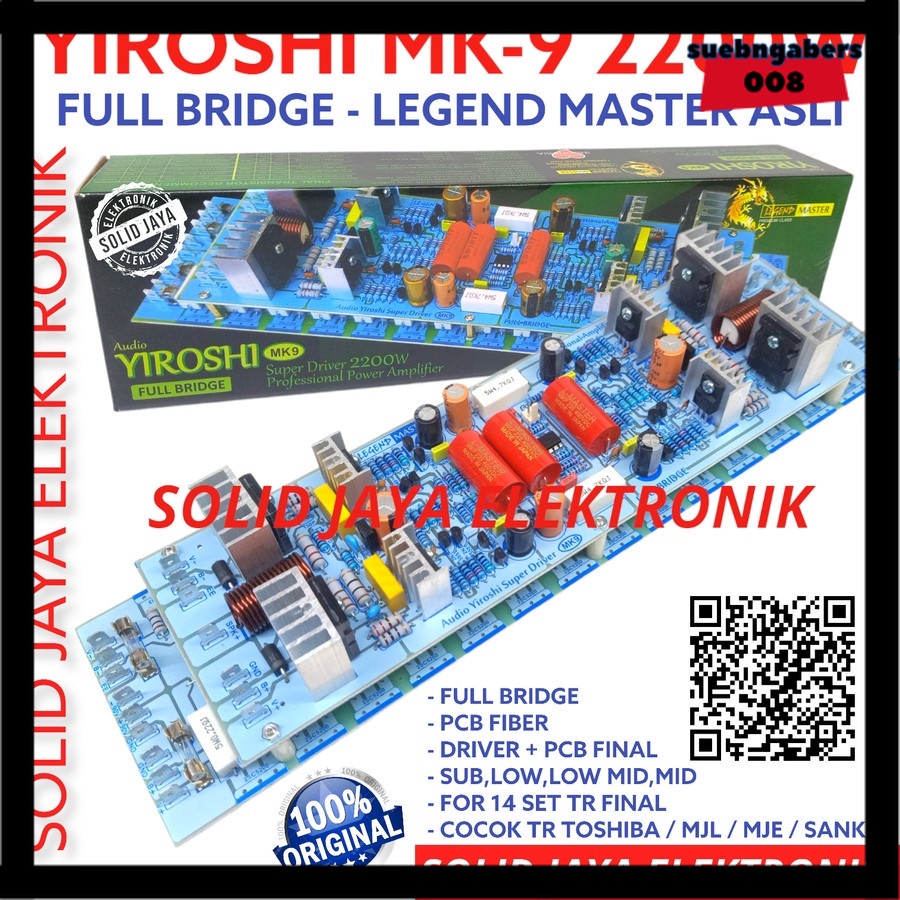 Jual Kit Driver Power Yiroshi Mk9 Mk 9 Mk9 2200W Tanpa Transistor Tr