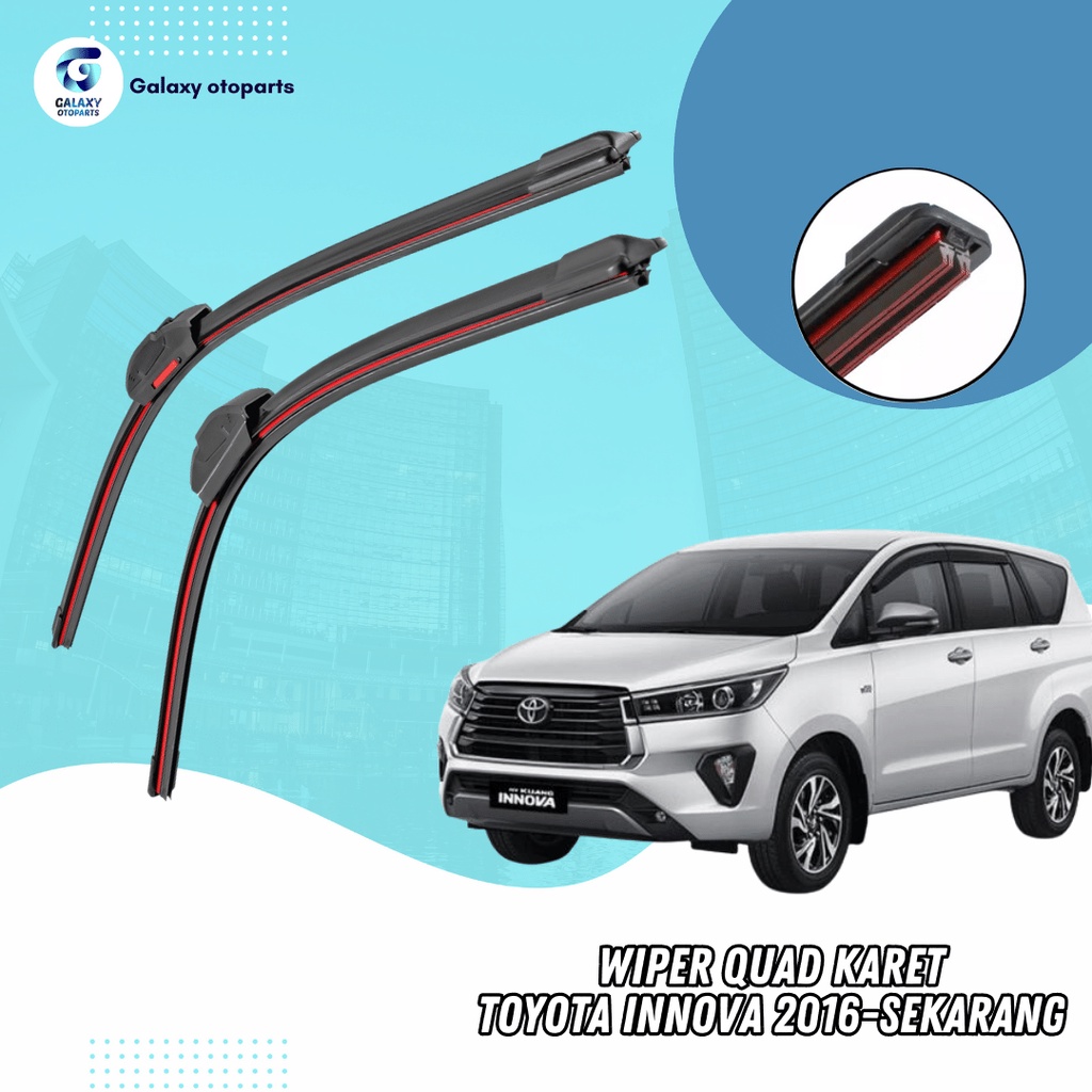 Jual Wiper Quad (4) Karet Toyota Kijang Innova Reborn 2016 - Sekarang ...