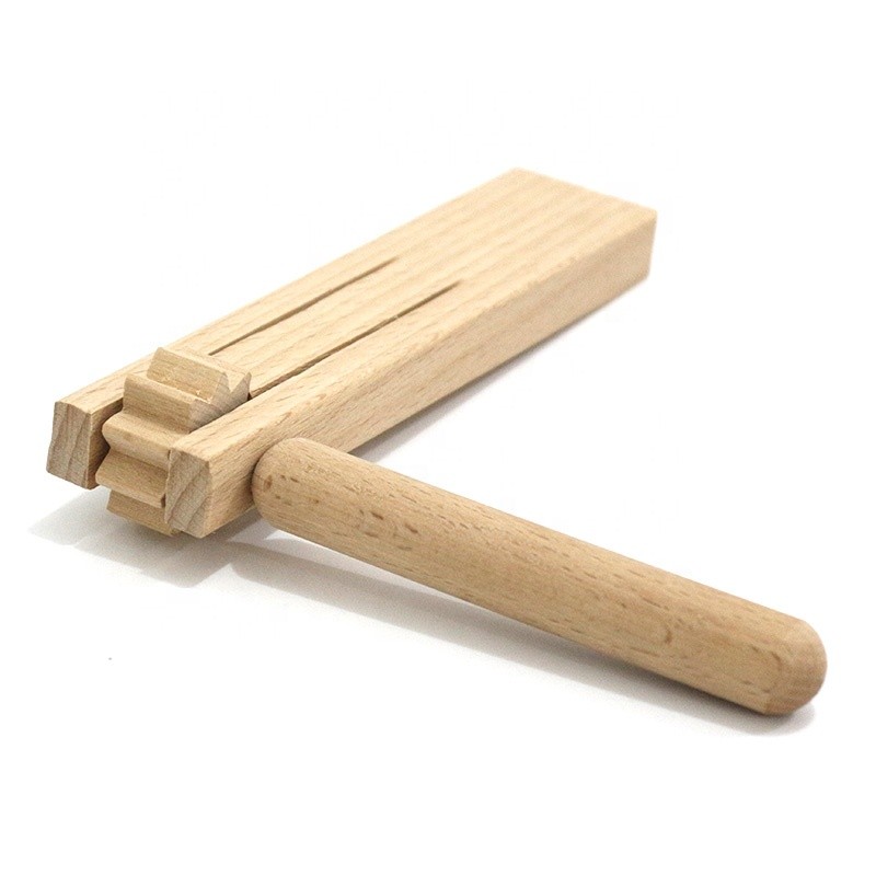 Jual Wooden Baby Rattle Toys Custom Hand Clappers Wood Castanet Musical ...