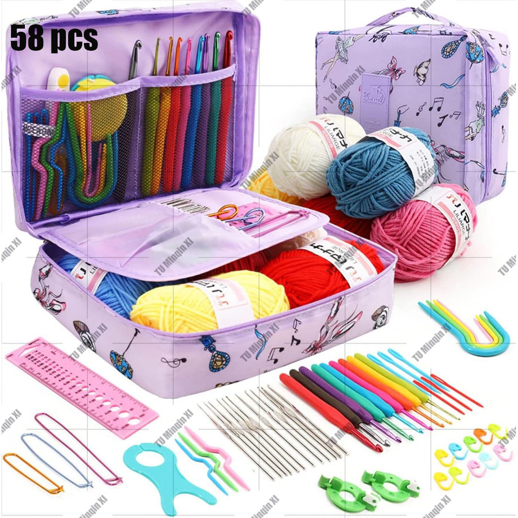 Jual DIY Penyelenggara Pengatur Pembagi Lengkap Rajut Kit Set Pemula ...