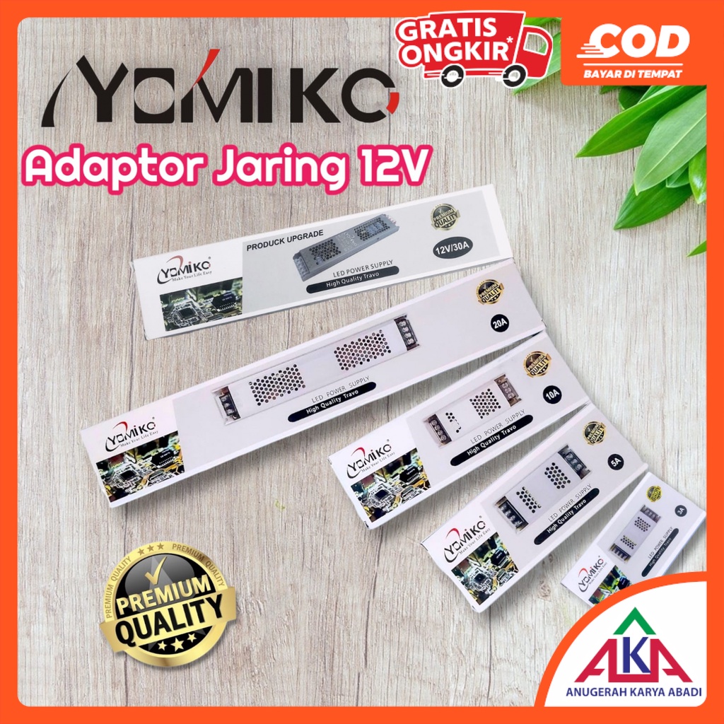 Jual Yomiko Ultra Slim Power Supply Led Adaptor Jaring V A A A A A A Shopee Indonesia