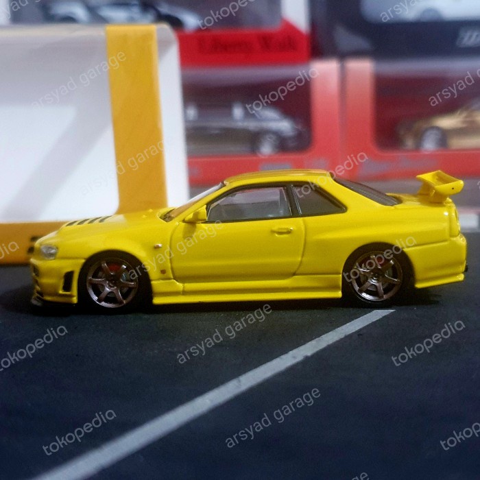 Jual Diecast Inno64 Nissan Skyline GTR R34 yellow Malaysia swap velg ...