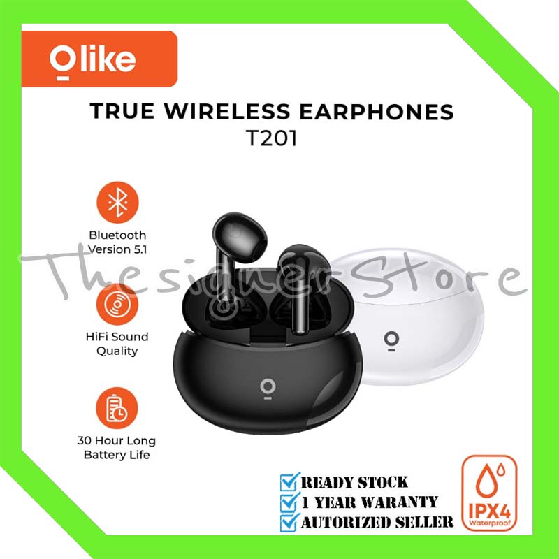 Jual TWS OLIKE T201 Earphone Bluetooth HIFI Stereo True Wireless