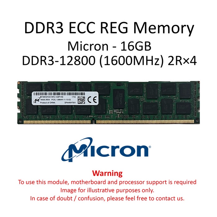 Micron Server Memory RAM DDR3 ECC REG 10600 12800 14900 1333 1600 1866