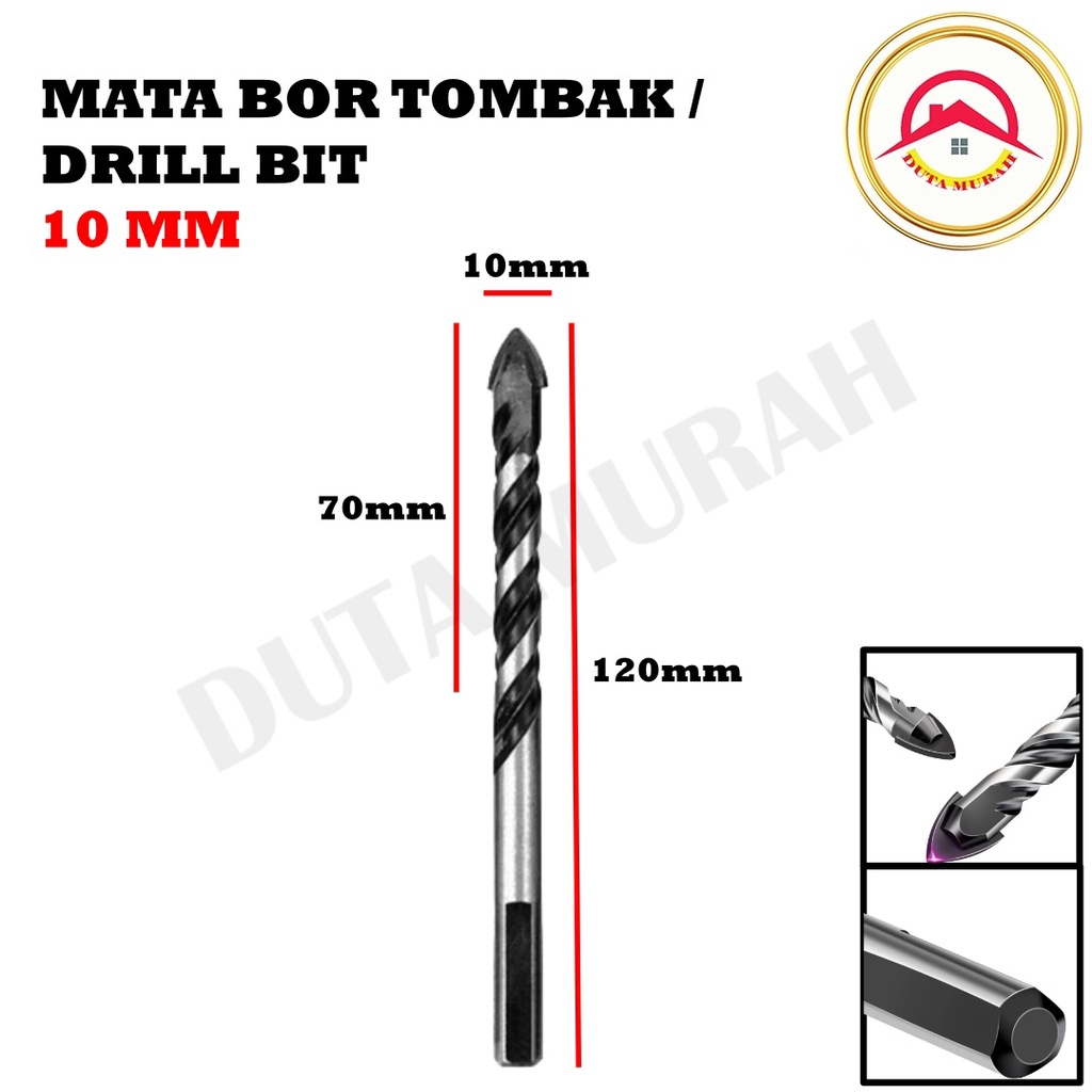 Jual Mata Bor Tombak Kaca Keramik Granit Porselin Kaca Segitiga Tile Drill Bits 3 16 Mm