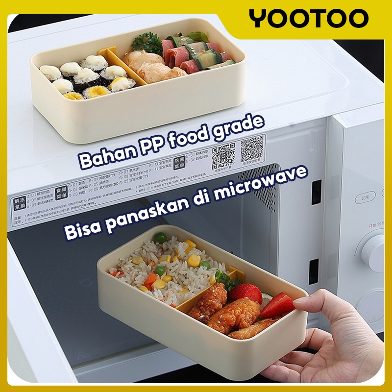 Jual YooToo Kotak makan bento / lunch box 800ml / kotak bekal persegi ...