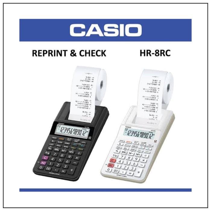 Jual Kalkulator Printing Kasir CASIO HR8RC Mini Print Calculator 8 RC Shopee Indonesia
