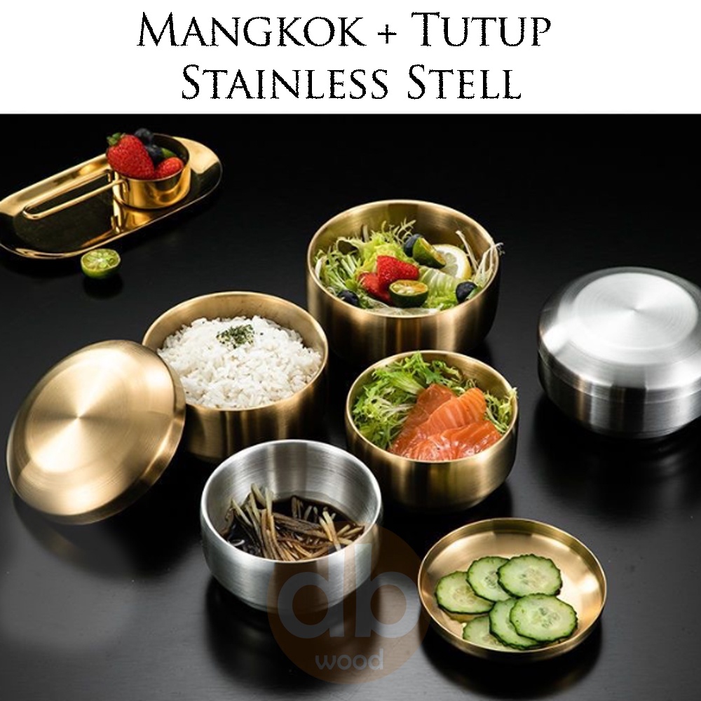 Jual Mangkok Tutup Kimchi Korea Style Stainless Mangkok Nasi Korea