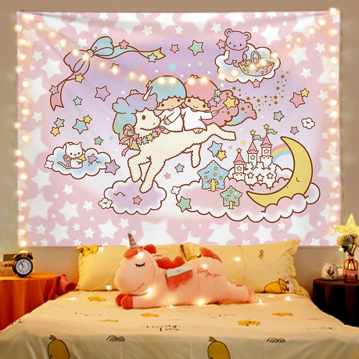 Jual POSTER KAIN WALLPAPER KAIN HIASAN BACKGROUND DINDING MOTIF SANRIO