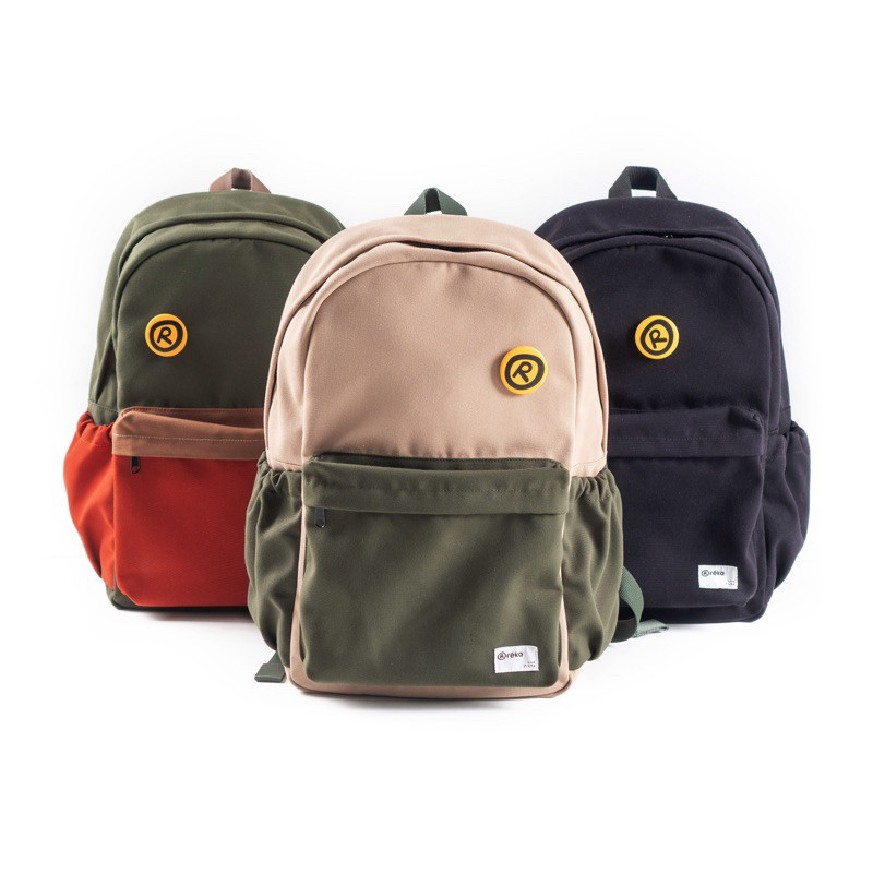 Jual PROMO!! REKA - MONDAY Backpack - Tas Ransel Sekolah Kanvas - Tas ...
