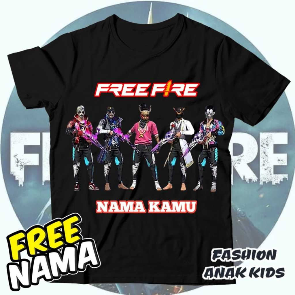 Jual GREEN MARKET - (BISA COD) KAOS BAJU ANAK FF FREE FIRE VERSI CHAR ...