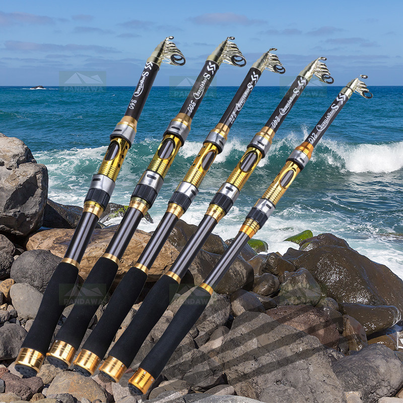 # beli 1 gratis 1# ALAT PANCING IKAN BESAR JORAN PANCING FIBER C562L CARBON TELESCOPIC Joran Pancing Spinning Fishing Rod Ultralight Carbon Fiber Portable Telescopic Fishing Rod 1.8-3.3M untuk Trout Carp