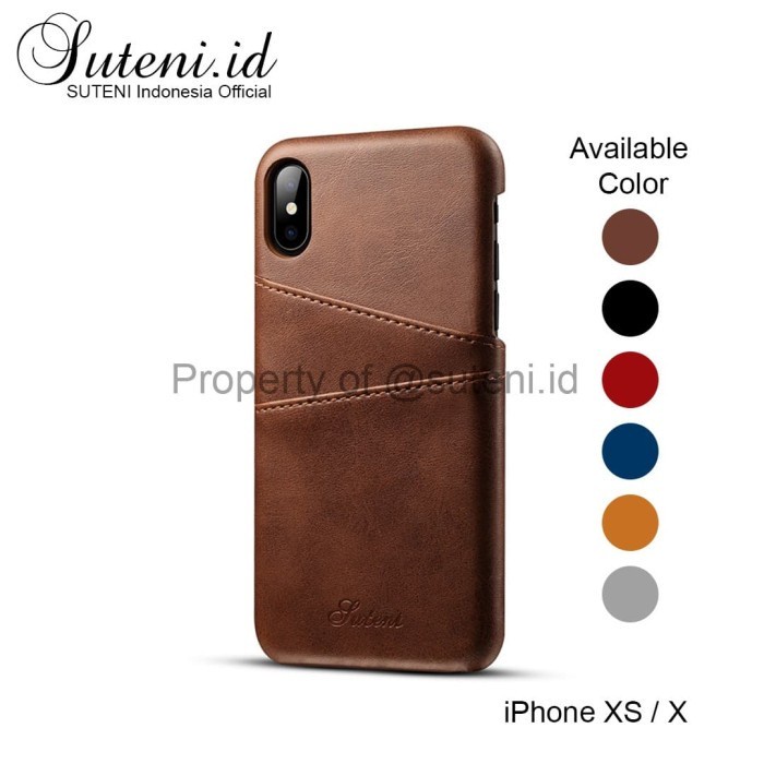 Jual SUTENI Card Slot Leather Case iPhone XSMAX XR XS X MAX 10