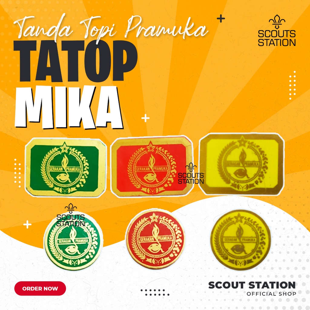 Jual Tatop Mika Tanda Topi Pramuka Mika Tatop Pramuka Siaga Penegak Penggalang Shopee