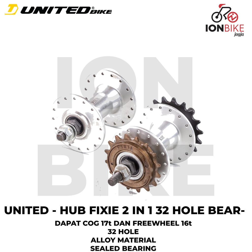 Jual Hub Freehub Fixie United 32 Hole 32H 32 H SFA238 Alloy Bearing COG