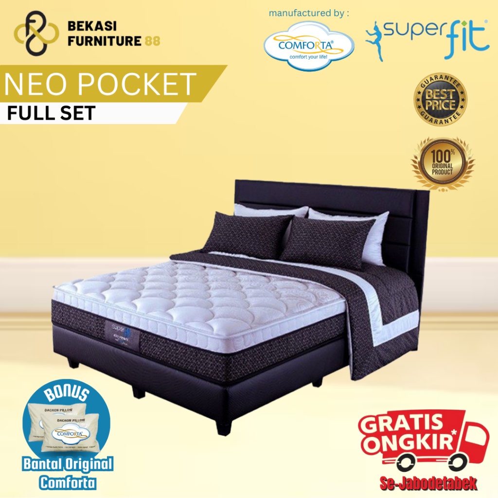 Jual PROMO SPESIAL Full Set Kasur Springbed COMFORTA SuperFit ( Neo ...