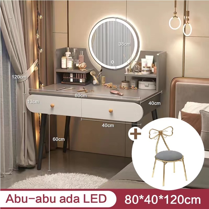 Jual EE50 Meja Rias Minimalis + Kursi Meja Rias Putih/Meja Rias ...