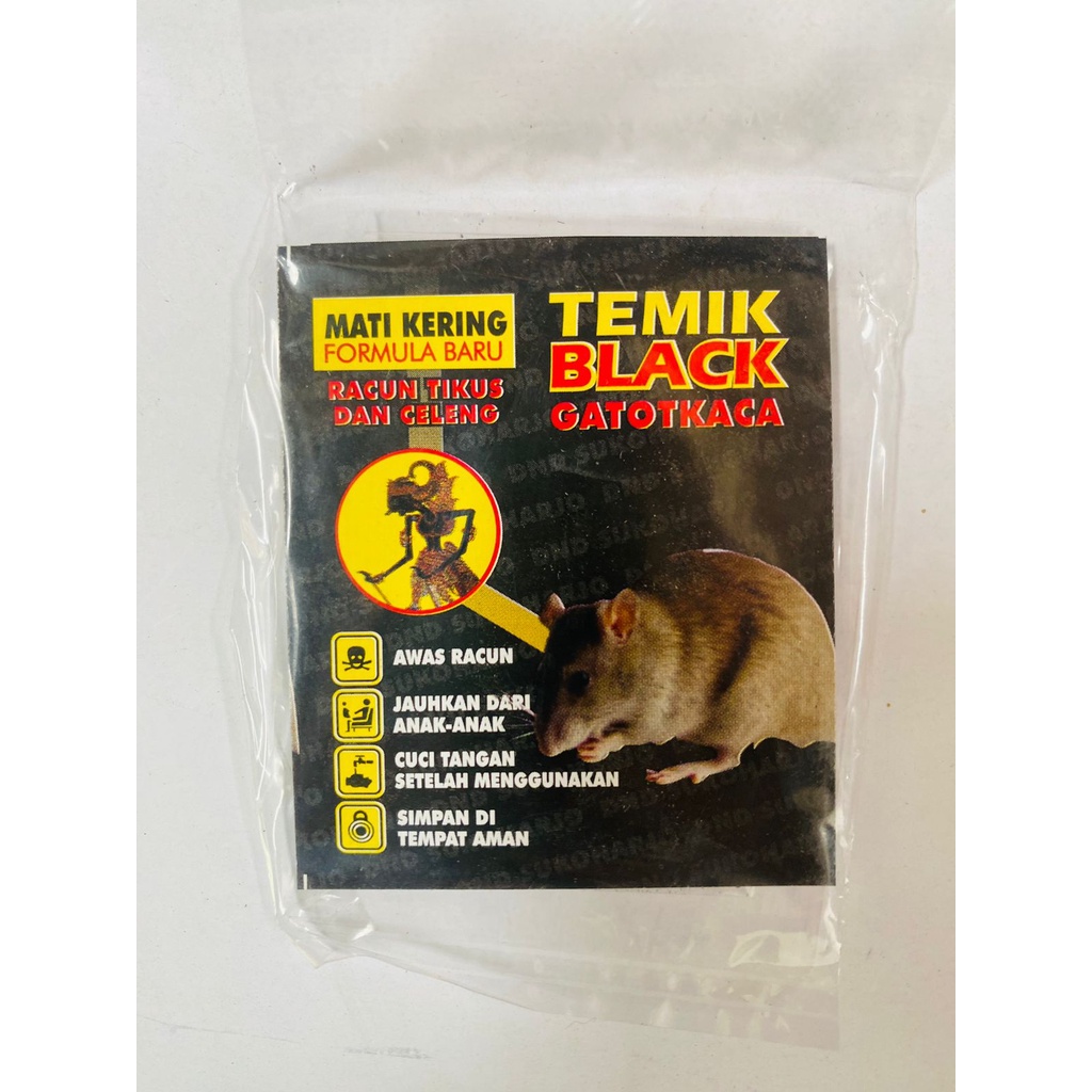 Jual TEMIK BLACK GATOTKACA15G COBRA Racun Tikus dan Celeng mati kering ...