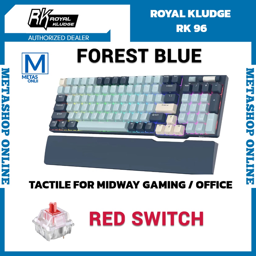 Jual ROYAL KLUDGE RK96 WIRELESS MECHANICAL KEYBOARD GAMING RGB HOTSWAP ...