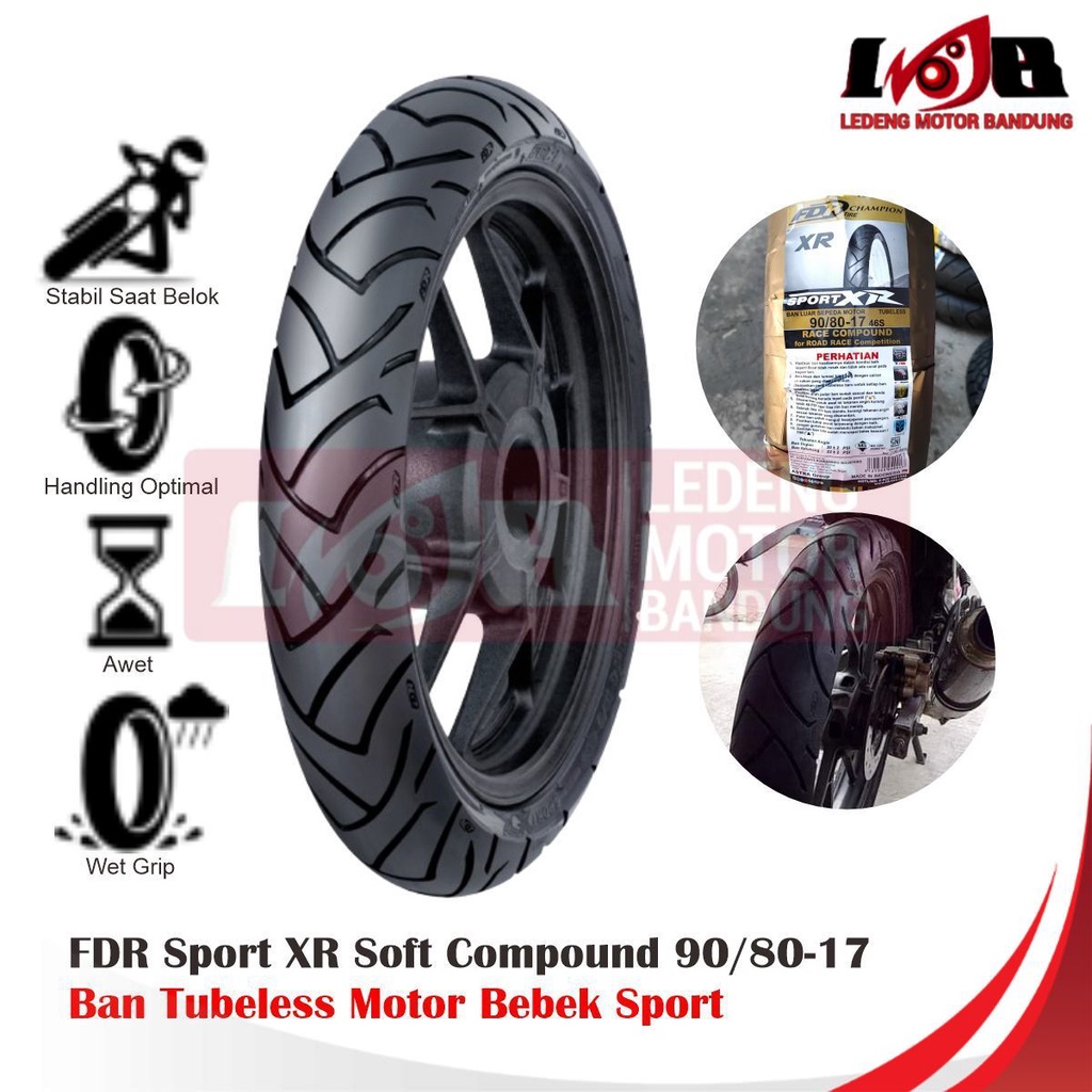 Jual FDR Sport XR Gold 90/80-17 Ban Tubeless Soft Compound Motor Racing ...