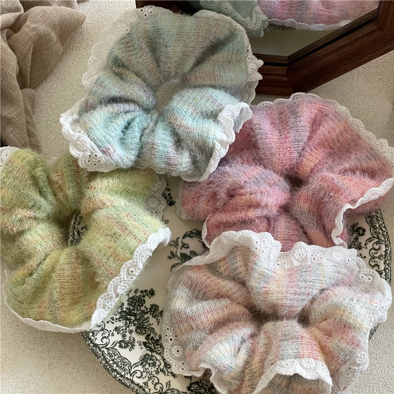 Jual Town Shell - Hira Flannel Korean Scrunchy / Scrunchie / Scrunchies ...