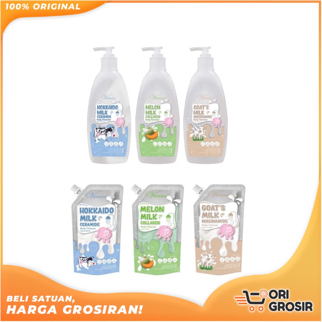 Jual ORI 100 Vienna Body Cleanser Series MELON MILK COLLAGEN