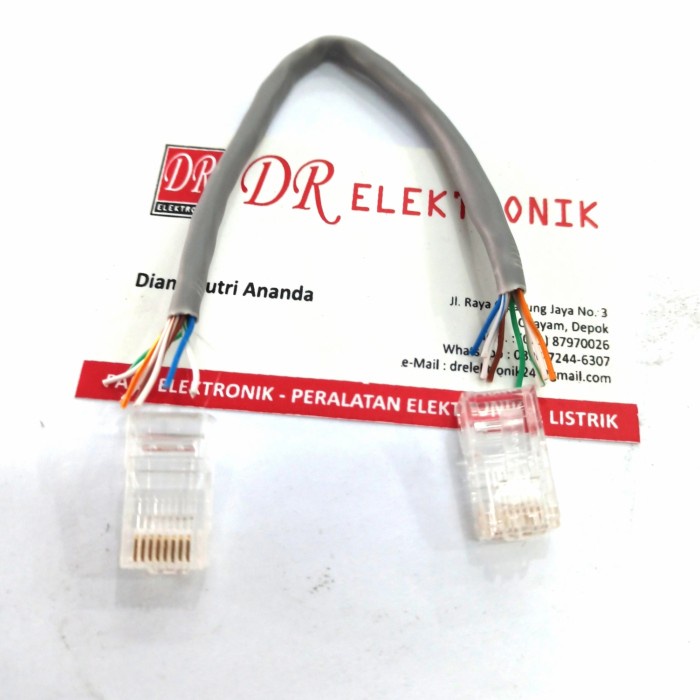 Jual CUSTOM Kabel Jaringan Internet LAN Meteran Permeter Sharing Data ...