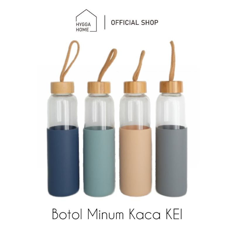 Jual Diskon Hygga Home Kei Botol Minum Kaca Estetik Tutup Bambuaesthetic Water Bottle With 1204