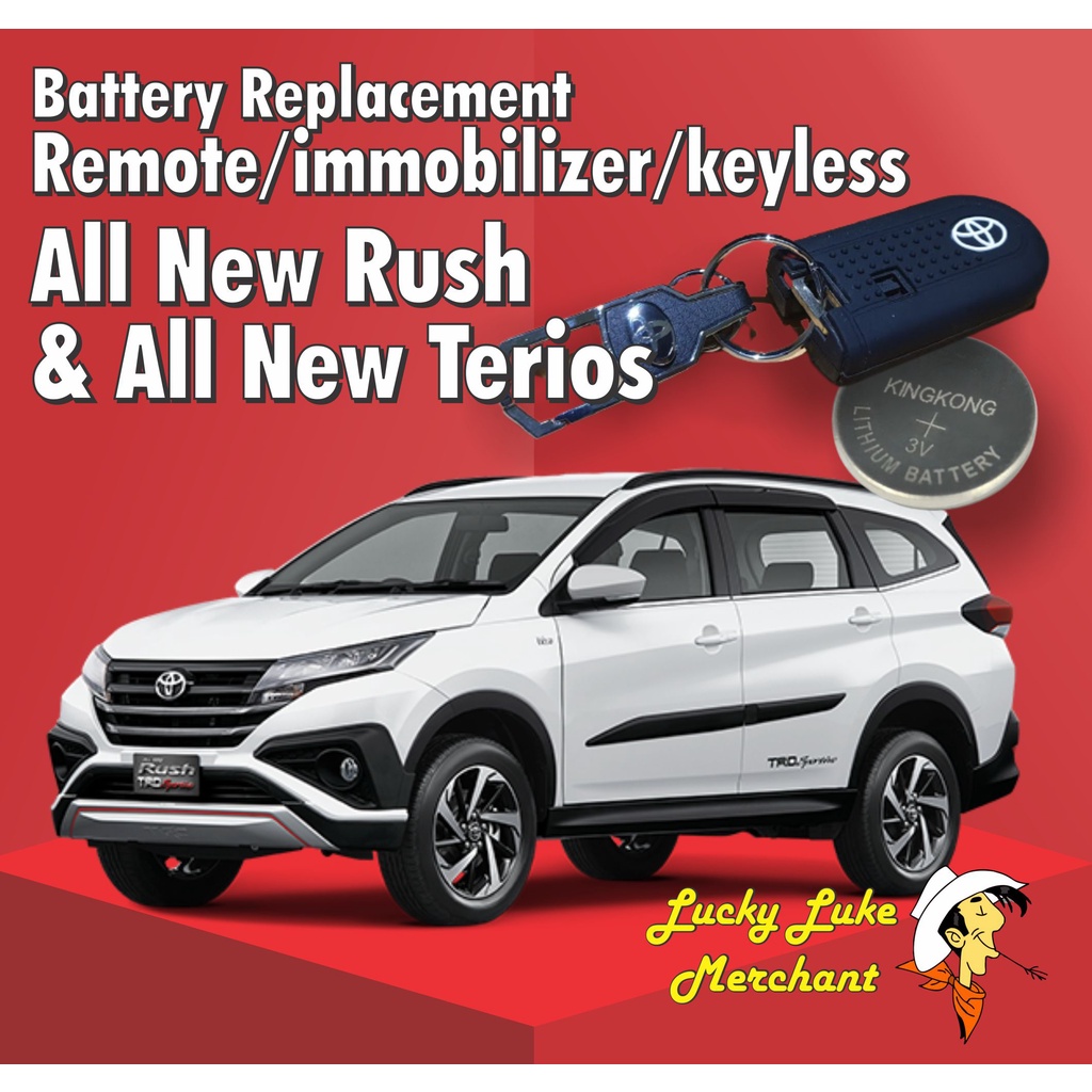 Jual baterai remote kunci mobil Toyota All New Rush Daihatsu All New