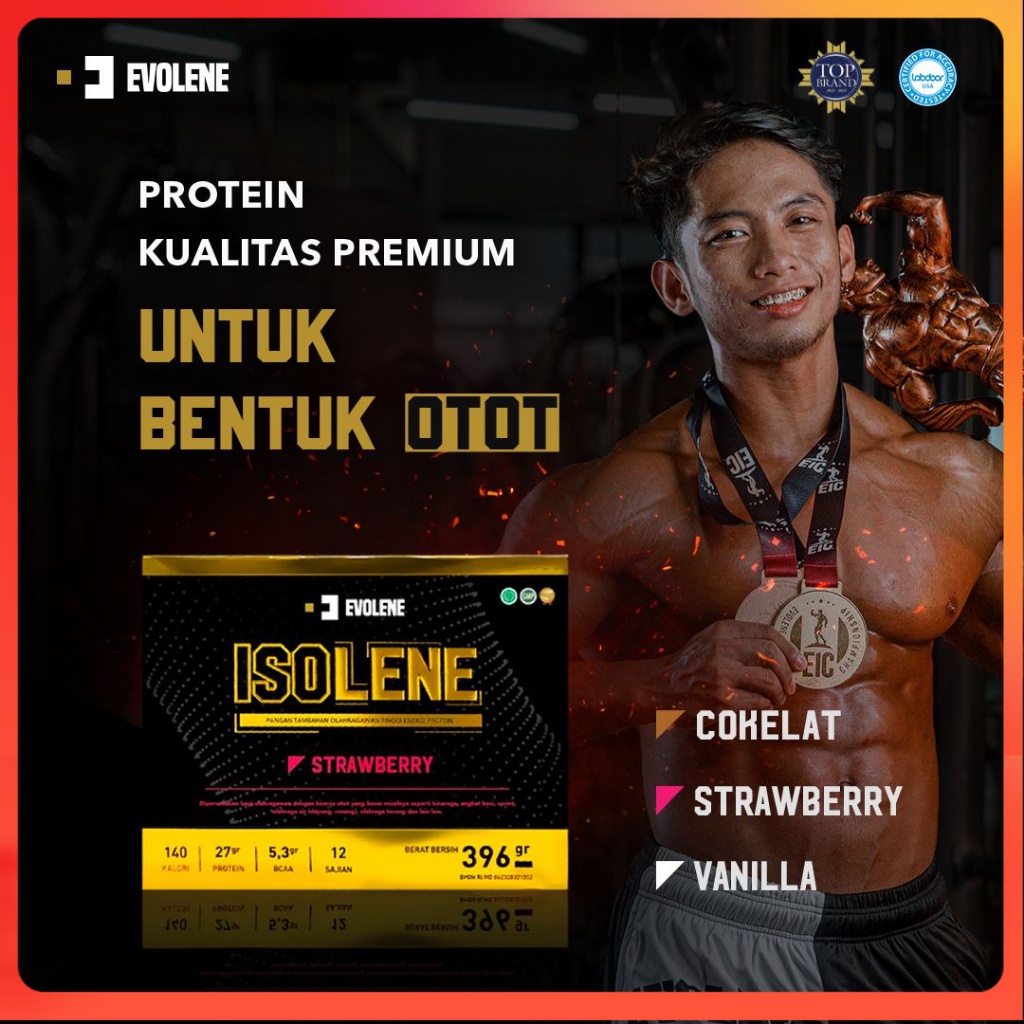 Jual ISOLENE 1 BOX ISI 12 SACHET EVOLENE ISOLENE HALAL BPOM SUSU ...