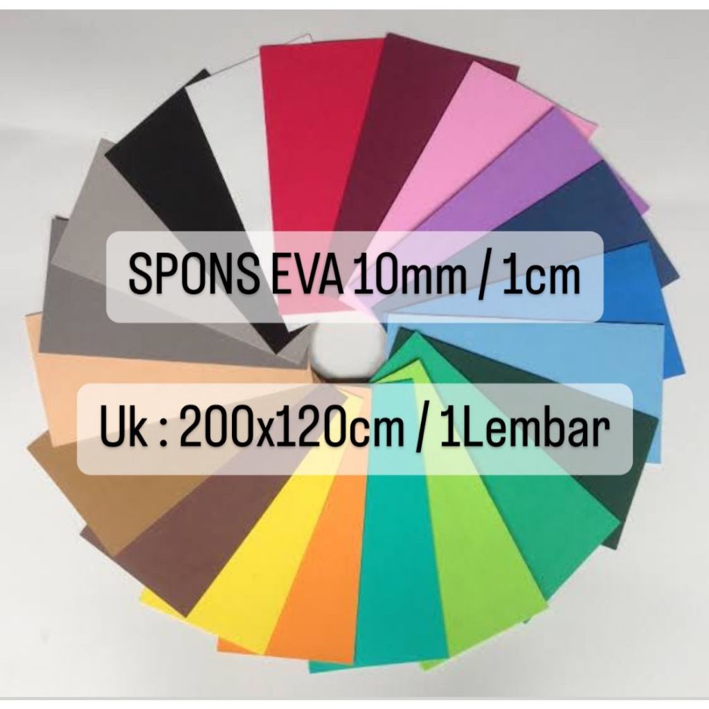 Jual spons eva EVA Foam / Spon Ati 10mm/1cm spons eva 10mm media kreasi ...