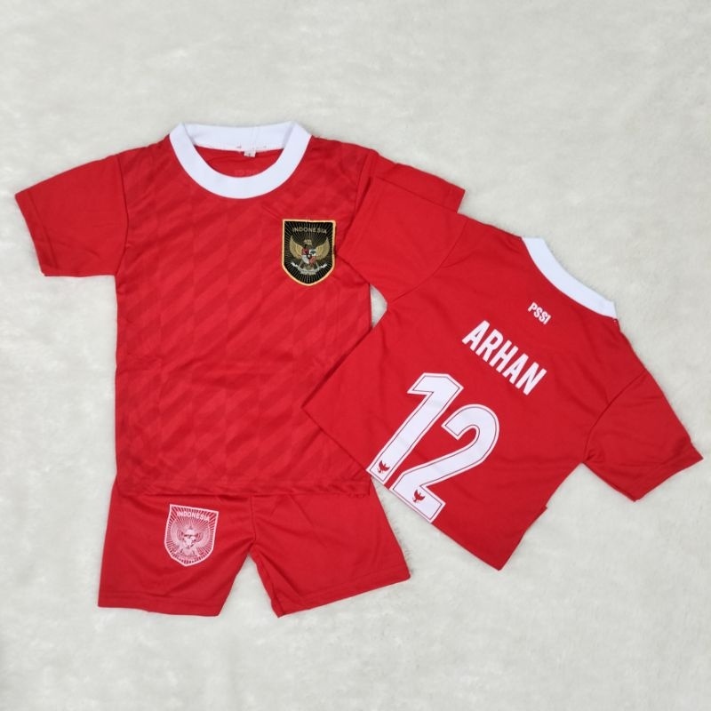 Jual STELAN BAJU BOLA ANAK SET KOSTUM ANAK LAKI LAKI TIMNAS