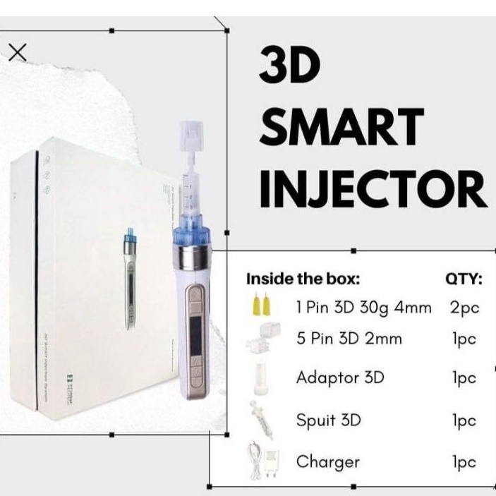 Jual 3d smart injector wireless skin booster 3d ez injector wireless ...
