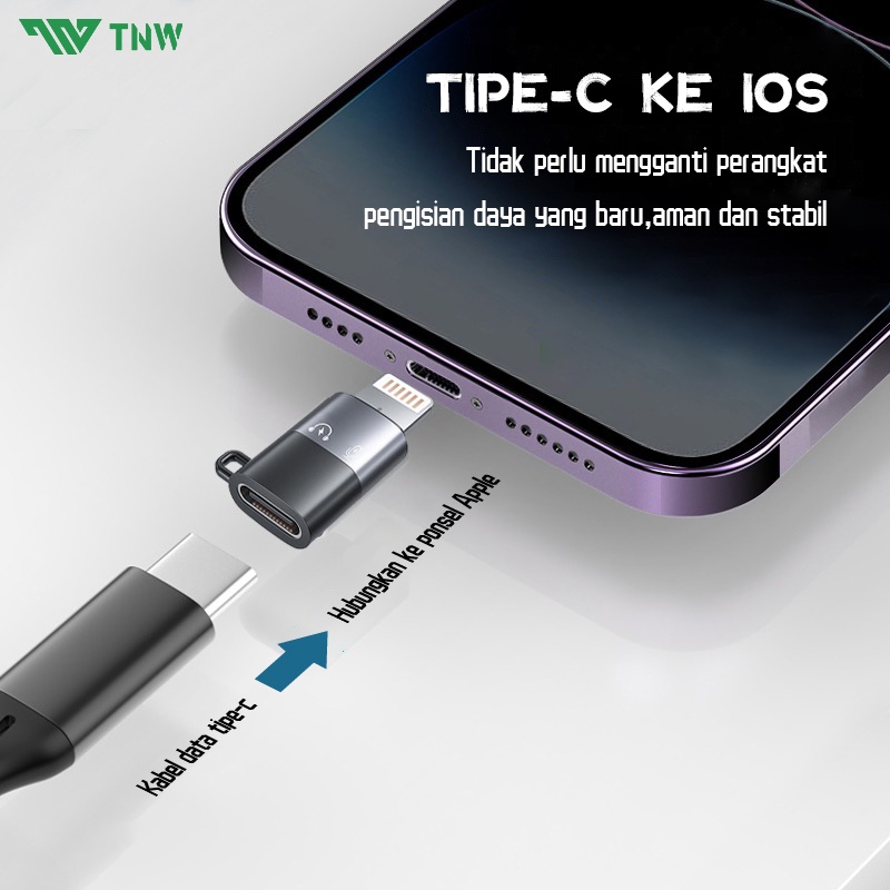 Jual TNW Adaptor Type C ke Micro IOS USB Microphone Adapter | Shopee ...