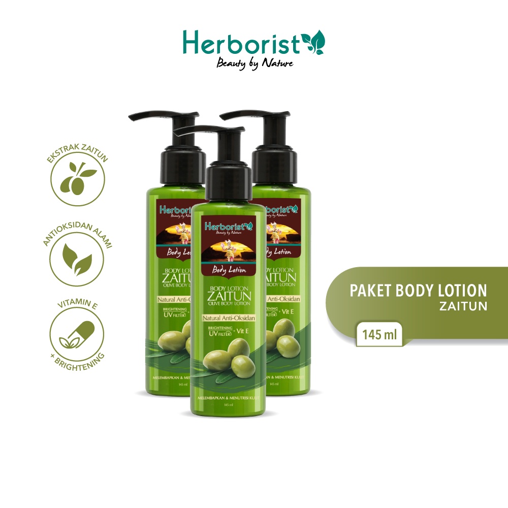 Jual Herborist Body Lotion Zaitun 145ml x3 Shopee Indonesia