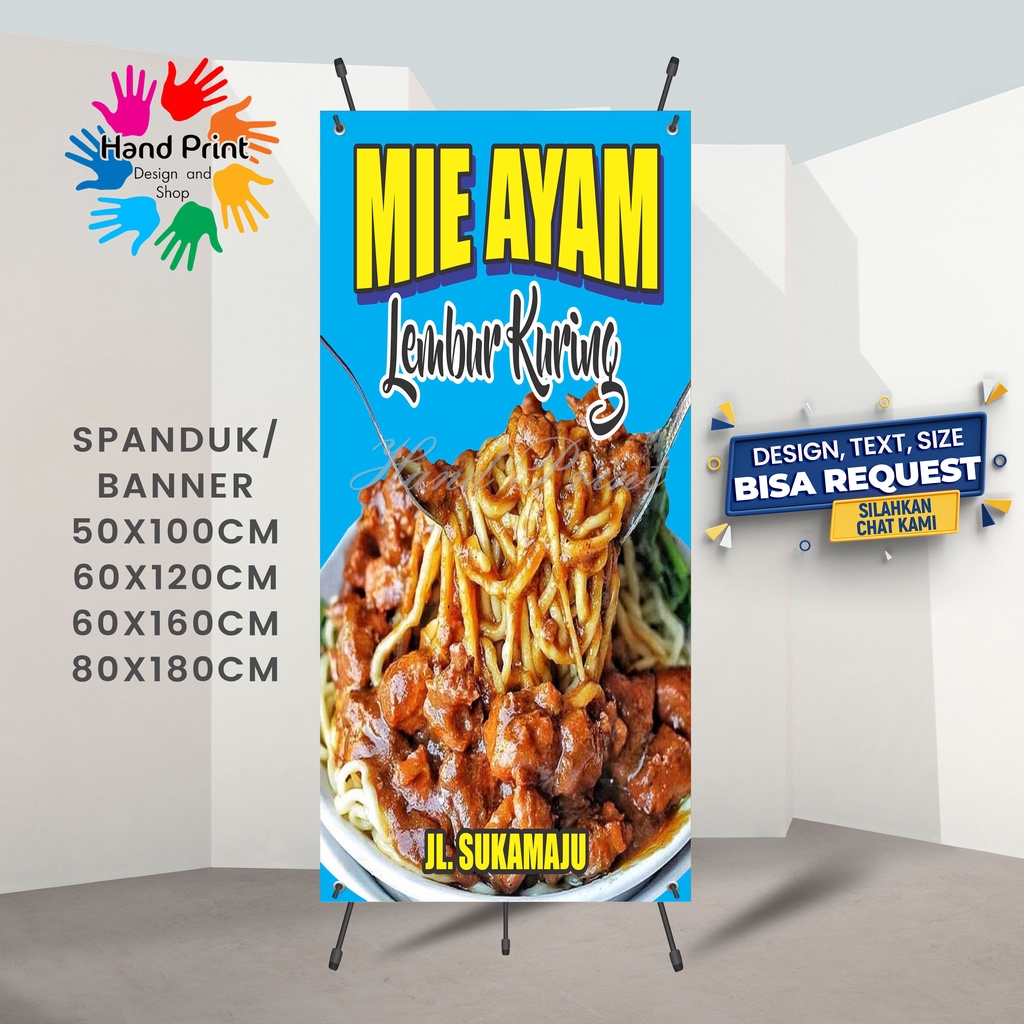 Jual Cetak SPANDUK / BANNER MMT Warung Bakso Mie Ayam Bakso Pentol ...